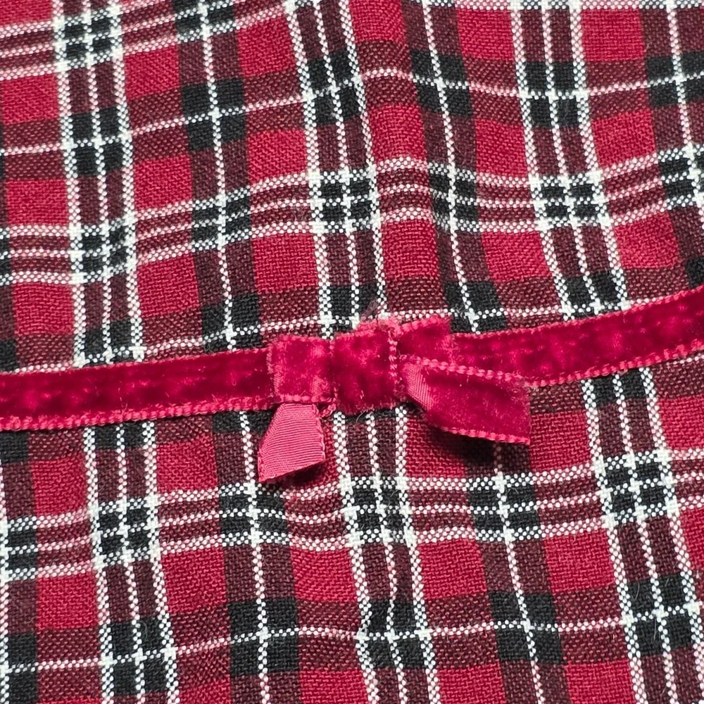 Gymboree 12 mo Red Plaid Sleeveless Jumper Dress and Diaper Cover Set Holiday